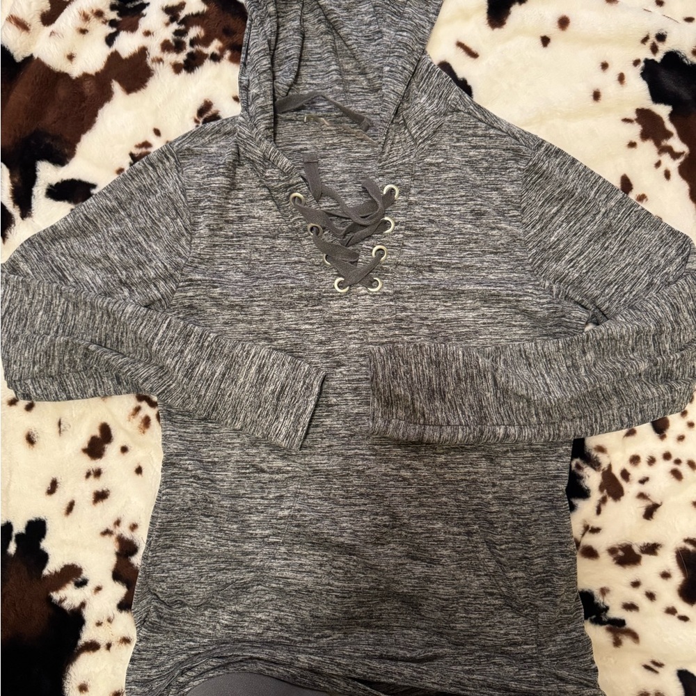 Gray and white mixture hoodie size medium